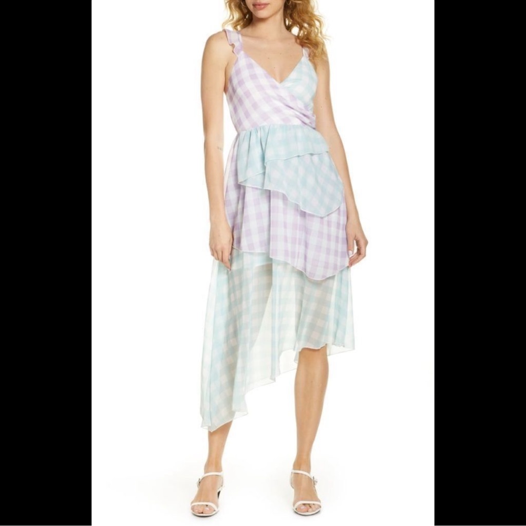 Revolve Bellevue Alessia Gingham Sun Dress